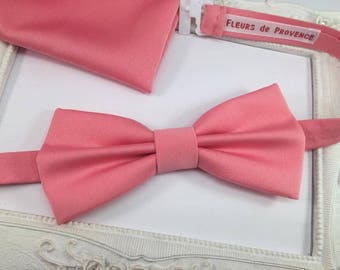 Elegant butterfly knot Rose Corail and pouch SET suit matching