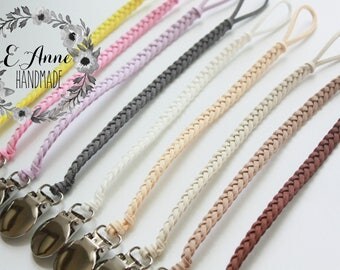 2 for 17!! Leather Pacifier Clip Leather Binky Clip Soother Clip Paci Clip