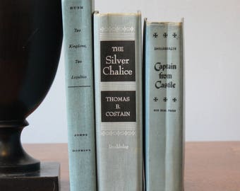 Blue Books, Vintage Books, Antique Books, Vintage Collection, Book Décor, Wedding Decor, Home Decor, Centerpiece, Office Décor, Book set