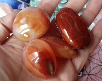 Gorgeous Natural Carnelian Energy Charged Polished Crystal Pebble - Crystal Healing, Creativity, Sexuality, Vitality, Courage, Confidence