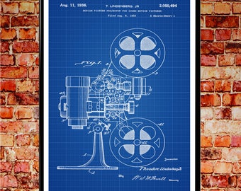 Movie Room Decor Movie Camera Patent Poster Movie Blueprint Wall Art Movie Decor for Movie Poster Cinema Art Film Poster WB086
