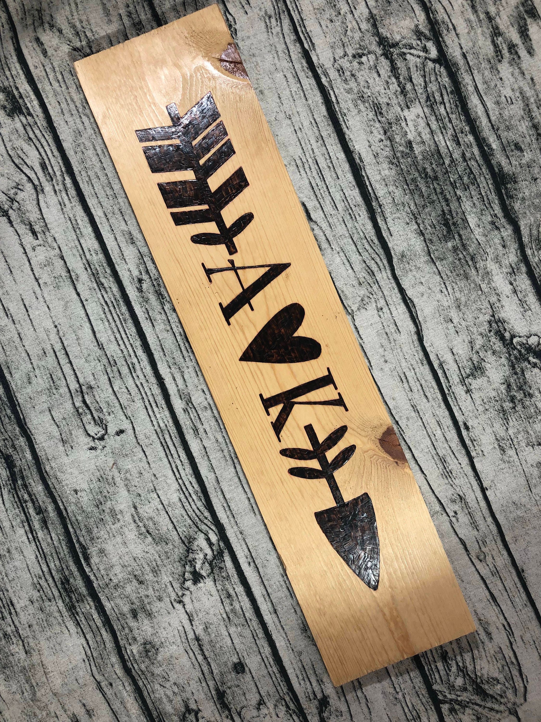 Woodburned Arrow Initial Sign Personalized Woodburn Rustic Farmhouse Valentines Day Gifts For Her Home Decor House Warming Woodburned Arrow Initial Sign Personalized Woodburn Rustic Farmhouse Valentines Day Gifts For Her Home Decor House Warming