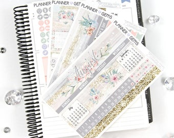 Let Love Grow August Monthly View Planner Kit | 207 Stickers | Planner Stickers | For Erin Condren LifePlanner