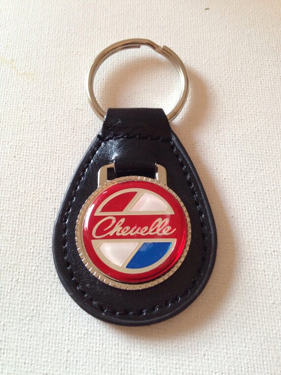 Chevy Chevelle Keychain Genuine Leather Chevrolet Key Chain
