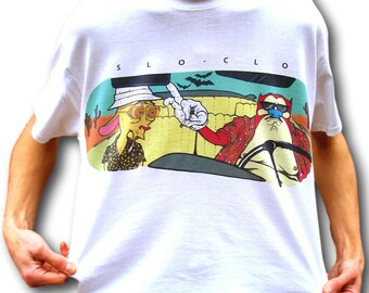 Ren and Stimpy Shirt, 90s, Fear and Loathing, Hunter S Thompson, Men's Indie Shirt, Aesthetic Clothing, Tumblr Shirt, Sloclo, 90s Grunge Tee