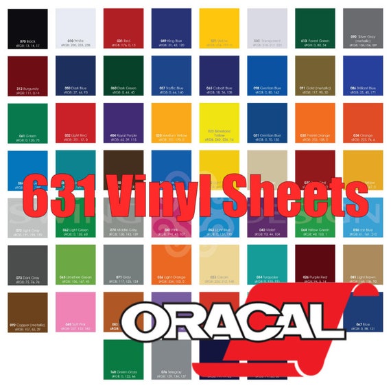 12 x 24 Oracal 631 Matte Vinyl Sheets available