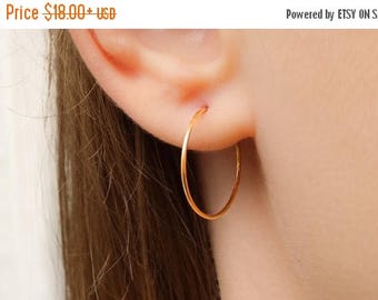 SALE - Hoop Earrings, Gold Hoop Earrings, Silver Hoop Earrings, Large hoop earrings, Simple Hoop Earrings, Classic Thin Hoop Earrings, Light