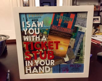 Phish Tour Ticket Stub Collection Frame Box Phan Art