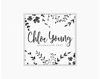 Square logo branding, Calligraphy logo, Photographer logo, Logo design, Premade logo, Custom logo branding, Business logo, Affordable logo
