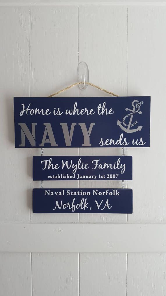 Home is where the Navy sends.. Navy Sign Patriotic Wall