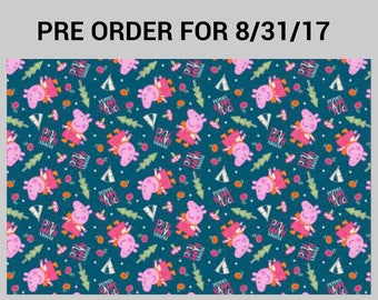 peppa - Peppa the pig- fabric- disney fabric- stiitch- material -sewing -supply - notion - bty -1 yard yardage