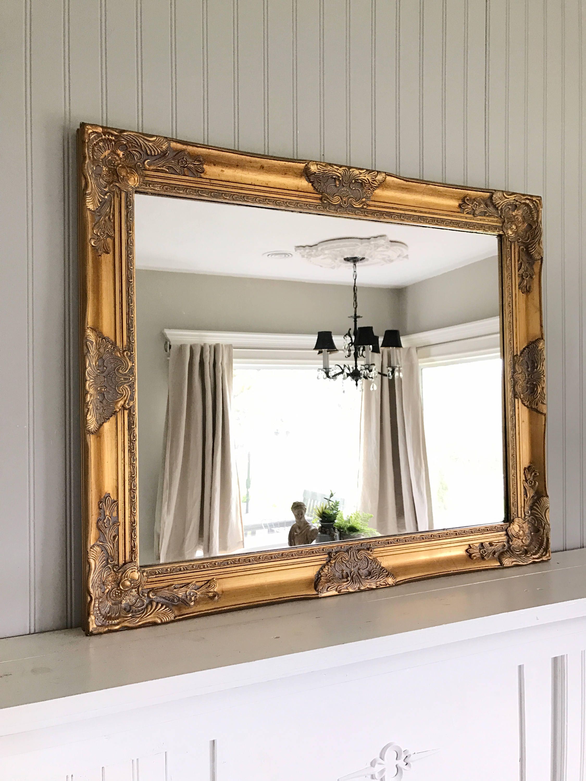 Large Gold Mirror Bathroom Mirror Ornate Mirror Baroque