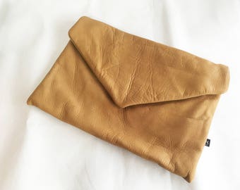Amanda Jayne Leather Envelope Clutch