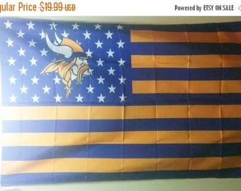 PRE-SEASON SALE 30% Off Minnesota Vikings, Vikings Nation Flag or Banner 3' x 5'