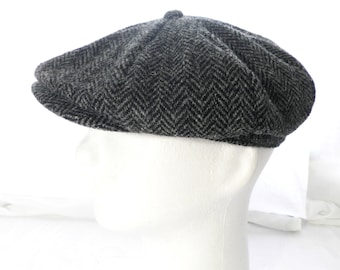 Vintage Harris Tweed Flat Cap Size 25 inches / 64 cm