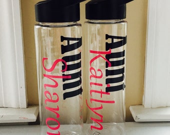 AUNT, Aunt Water Bottle, Auntie Gift, Best Aunt Ever, Gift For Aunt, Godmother Gift, Christmas Gift For Aunt, Mothers Day Gift, Gift For Mom