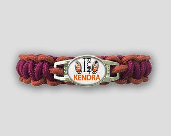 IRun4 I Run 4 #IRun4 Custom Personalized Slim Line Paracord Charm Bracelet (Official Vendor!)