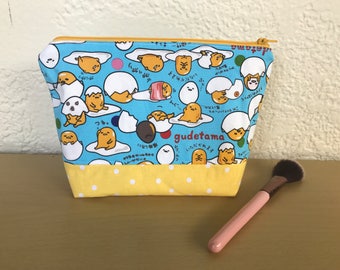 gudetama makeup bag