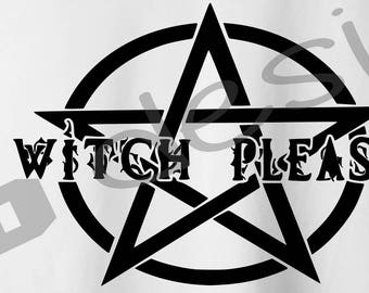 Witch Please cut file | svg | fcm | dxf | studio3 | Halloween