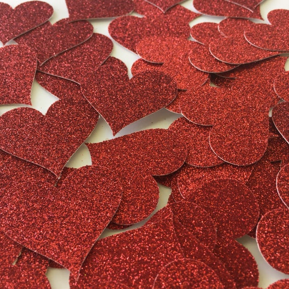 Glitter Heart Confetti Heart Confetti Wedding Confetti 