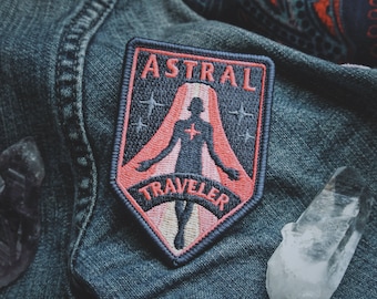 Astral Traveler Patch - Metaphysical Fashion Accessory - 3" Iron On Embroidered Patch - for Psychonauts & Dreamers