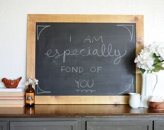 Framed Chalkboard - Shabby Chic Chalkboard - Farmhouse Decor - Free Shipping