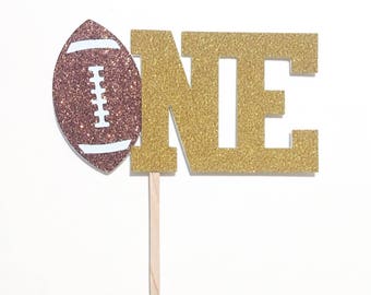 1 pc ONE football theme cake topper first birthday cake smash boy girl