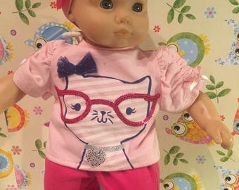 Modest Kat Three Piece Outfit For American Girl Bitty Baby
