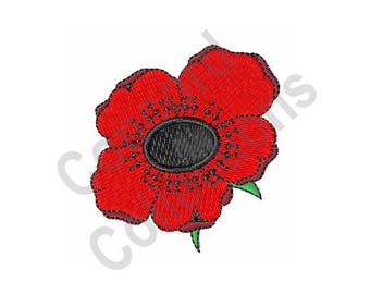 Poppy Flower - Machine Embroidery Design