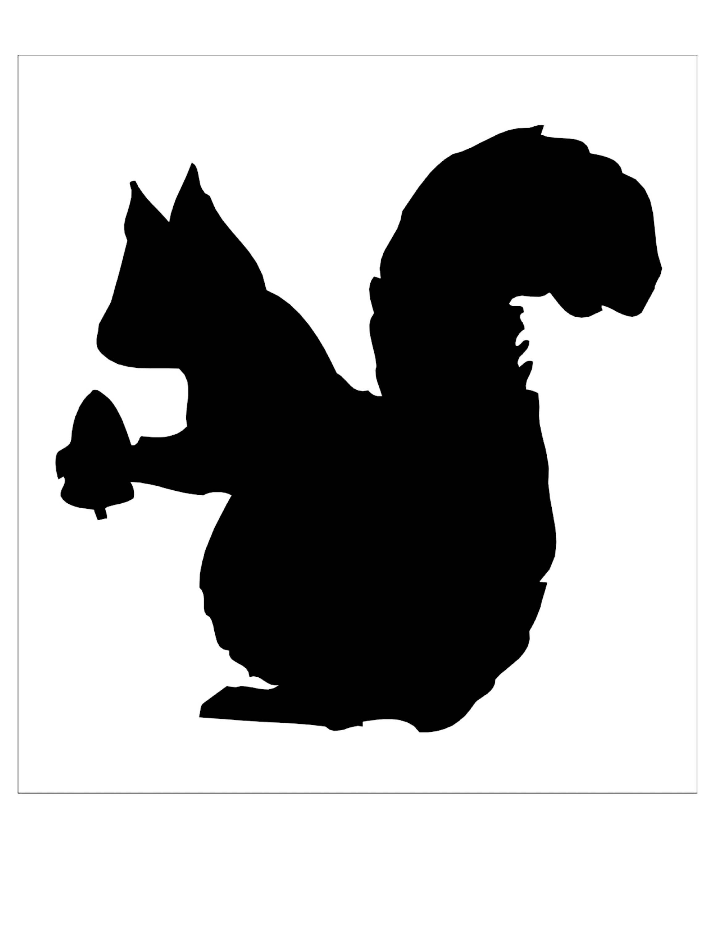 Squirrel with Acorn Stencil Made from 4 Ply Mat Board