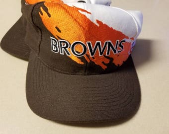 Cleveland browns snapback, browns splash snapback,90s, nfl proline hat,vintage nfl