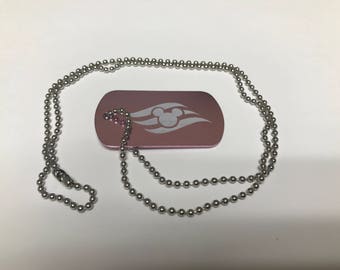 Fish Extender Gift - Laser Engraved Dog Tag - Pink - Disney Cruise Line - Custom - FE Gift - Set of 5