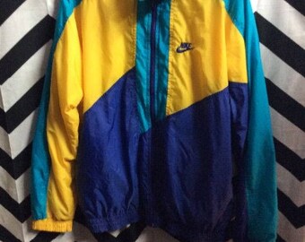 SOLD OUT! Do not purchase! Rare Vintage 1980's Nike Windbreaker Jacket - Zip-up - Color Block Design