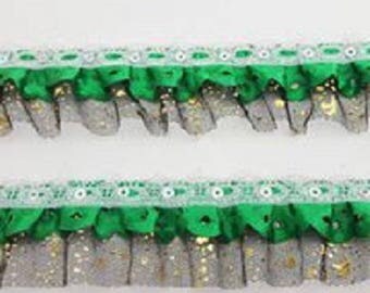 1 meter Ribbon lace tulle satin 4.5 centimeters wide