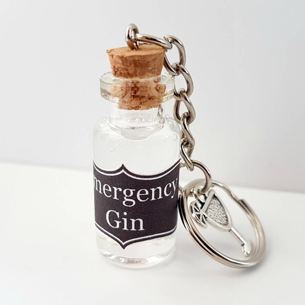 Emergency Gin Keyring Mini Bottle Of Gin Vial Of Gin Gin
