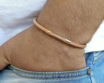 MENS BRACELET Men Bracelete Bracelet Perle Home Stainless Steel Magnetic Clasp Boyfriend Gift Husband Gift Mens Leather Bracelet 4mm