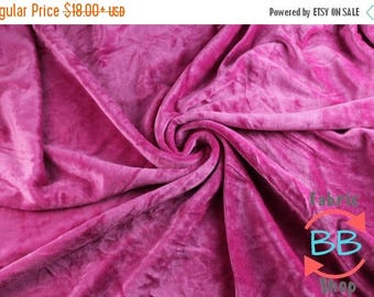 30% OFF Hot Pink Heavy Organic Bamboo Velour Fabric, Cloth Diaper Material, Pink Bamboo Velour, Heavy Bamboo Fabric, 340gsm