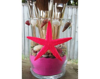 Mermaid inspired makeup brush holder