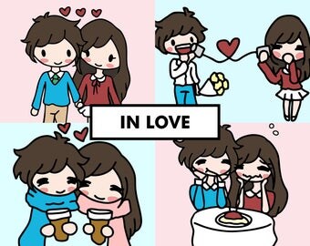 LOVE COUPLE Stickers / Planner Stickers, Love, Couple, Relationship Sticker, Boyfriend, Girlfriend, Valentines, Heart / SG4