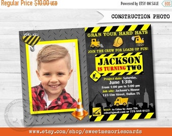 50% OFF SALE Construction Birthday Invitation, Construction Party, Construction Birthday, Boy, Construction Invitation, Dump Truck Birthday