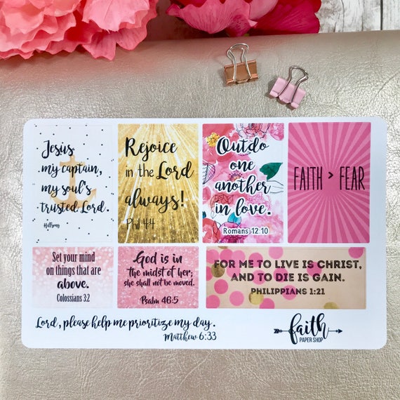 Christian Planner Stickers Scripture Stickers Illustrated