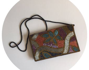 Vintage Beaded Handbag Reina Clutch Purse Made in Japan