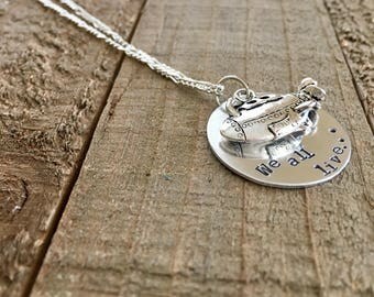 Beatles necklace-Yellow submarine necklace-handstamped necklace-yellow submarine jewelry-Beatles jewelry-gift