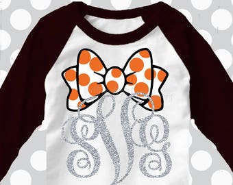 Halloween monogram svg, Halloween svg, Monogram svg, Halloween bow, girly, girl Halloween svg, SVG, dxf, EPS, printable iron on, cute svg