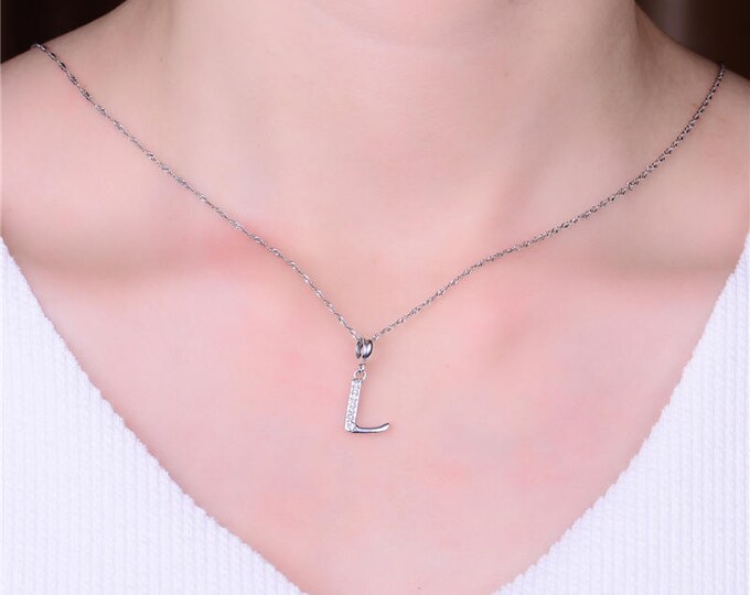 Letter L Initial Pendant Charm - 925 Sterling Silver - Gift Packaging Available - Birthday Gift - Wedding Gift - Personalised Gift