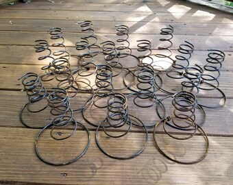 9 Vintage Tornado Style Rusty Metal Bedsprings ~ Industrial ~ Steampunk ~ Metal Springs ~ Rusty Patina ~ Repurposing ~ Rustic Decor ~ Crafts
