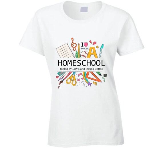 Gift For Homeschoolers, Homeschool T-shirt, I Love Homeschool, Back To School Gift, Gift For Coffee Lovers, Christian Homeschool T-Shirt