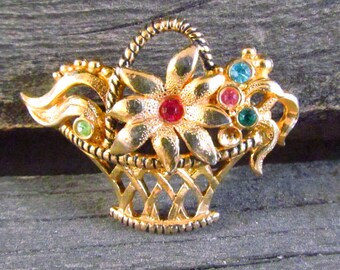Brooch Vintage women Jewelry women Brooch for women Unique Gift gold Jewelry gold Brooch Retro jewelry Old jewelry rhinestone Jewelry