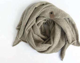 Cashmere scarf, kaschmir schal, cashmere snood, mens snood, infinity scarf,merino scarf, Mens scarf, Women scarf, Knit shawl, Pure cashmere
