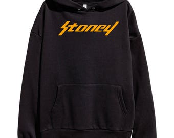 Post Malone Stoney Orange Logo Hoodie Hip Hop Rap Classic Hooded Sweatshirt Hip Hop Go Flex Rockstar White Iverson Deja Vu New